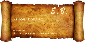 Sipos Borisz névjegykártya