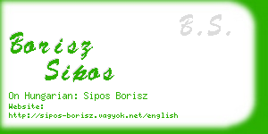 borisz sipos business card